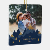 Modern Elegant Gold Mountains Keramisch Ornament (Rechts)