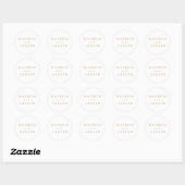 Modern Elegant Gold Personalized Wedding Ronde Sticker (Vel)