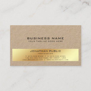 Modern Elegant Gold Premium Kraft Luxe Visitekaartje