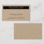 Modern Elegant Gold Premium Kraft Luxe Visitekaartje (Voorkant / Achterkant)