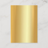 Modern Elegant Gold Professionele Trendy Sjabloon Visitekaartje (Achterkant)