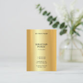 Modern Elegant Gold Professionele Trendy Sjabloon Visitekaartje (Staand voorkant)