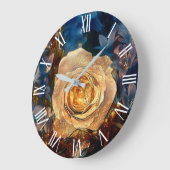 Modern Elegant Gold Roos Grote Klok (Hoek)