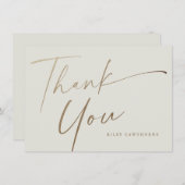 Modern Elegant Gold Script Boho Vrijgezellenfeest Bedankkaart (Voorkant / Achterkant)