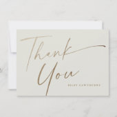 Modern Elegant Gold Script Boho Vrijgezellenfeest Bedankkaart (Voorkant)