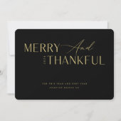 Modern Elegant Gold Script Christmas Business Logo Feestdagenkaart (Voorkant)
