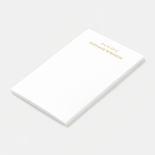 Modern Elegant Gold Script Custom Post-it® Notes (Schuin)