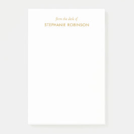 Modern Elegant Gold Script Custom Post-it® Notes