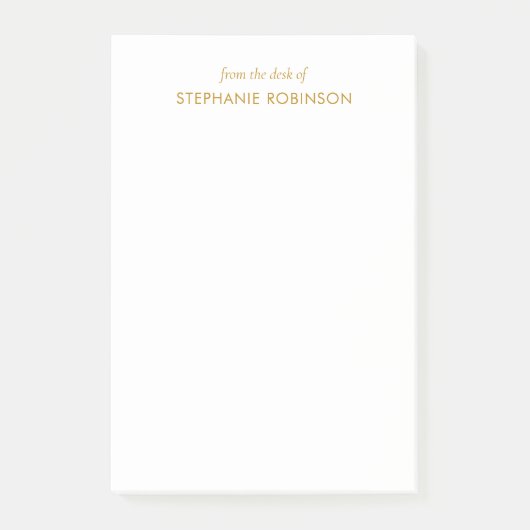 Modern Elegant Gold Script Custom Post-it® Notes (Voorkant)