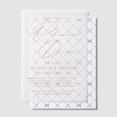 Modern Elegant Gold Script repetitie diner Vellum Uitnodigingen (Offset (Uitnodiging))