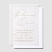 Modern Elegant Gold Script repetitie diner Vellum Uitnodigingen (Offset)