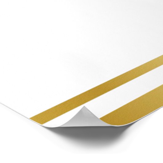 Modern Elegant Gold Script Wedding Welcome Poster (Hoek)