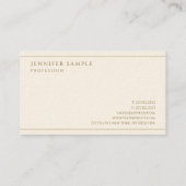 Modern Elegant Gold Text Luxury Signature Cream Visitekaartje (Achterkant)