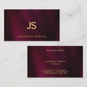 Modern Elegant Gold Text Monogram Create Your Own Visitekaartje (Voorkant / Achterkant)