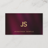 Modern Elegant Gold Text Monogram Create Your Own Visitekaartje (Voorkant)