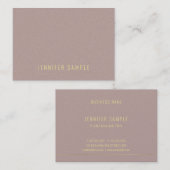 Modern Elegant Gold Text Sjabloon Professional Visitekaartje (Voorkant / Achterkant)