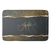 Modern Elegant Gold Touch Monogram Badmat (Voorkant)