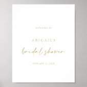 Modern Elegant Gold Vrijgezellenfeest Welkom Poster (Voorkant)