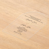 Modern Elegant Gold Wedding Acryl Uitnodigingen (Laagn)