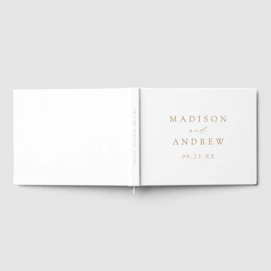 Modern Elegant Gold Wedding Gastenboek (Volledig)