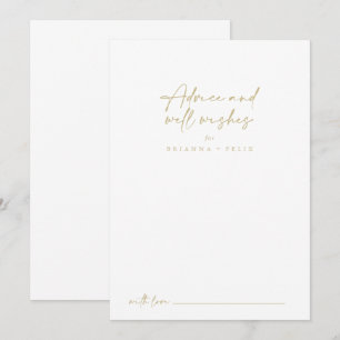 Modern Elegant Gold Wedding Well wil Advieskaart