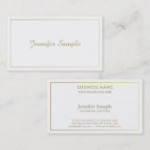 Modern Elegant Gold White Adjunct Directeur Visitekaartje (Voorkant / Achterkant)