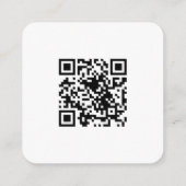Modern Elegant Gold & White Wedding QR Details Informatiekaartje (Achterkant)