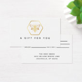 Modern & Elegant Golden Honey Beekeeper cadeaubon Visitekaartje (Bureau)