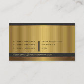 Modern Elegant Golden Plain Visitekaartje (Achterkant)