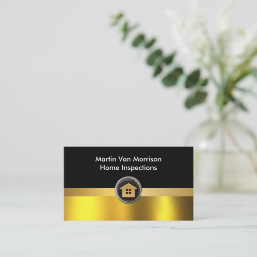 Modern Elegant Golden Professional Visitekaartje (Staand voorkant)