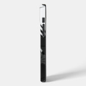 Modern Elegant Gothic Zwart Hibiscus Bloemen Slim Case-Mate iPhone Case (Achterkant / Links)