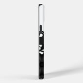 Modern Elegant Gothic Zwart Hibiscus Bloemen Slim Case-Mate iPhone Case (Achterkant / Rechts)