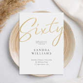 Modern Elegant Goud 60ste Verjaardag Kaart
