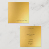 Modern Elegant Goud Eenvoudig Glam Sjabloon Luxe Vierkante Visitekaartje (Voorkant / Achterkant)