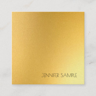 Modern Elegant Goud Eenvoudig Glam Sjabloon Luxe Vierkante Visitekaartje