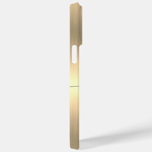 Modern Elegant Goud Geborsteld Metallic Monogramme Case-Mate iPhone Case (Achterkant / Rechts)