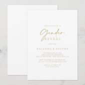 Modern Elegant Goud Geslacht Onthullen Partij Kaart (Voorkant / Achterkant)