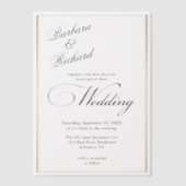 Modern Elegant Goud Lijst Hoesje bruiloft Vellum Uitnodigingen (Voorkant)