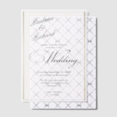 Modern Elegant Goud Lijst Hoesje bruiloft Vellum Uitnodigingen (Offset (Uitnodiging))