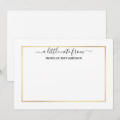 Modern Elegant Goud Lijst - Kies maat - Notitiekaartje (Voorkant / Achterkant)