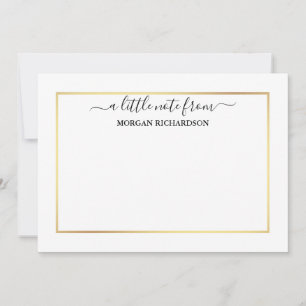 Modern Elegant Goud Lijst - Kies maat - Notitiekaartje