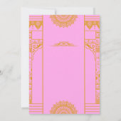 modern Elegant goud mandala Bruiloft roze Kaart (Achterkant)