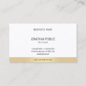 Modern Elegant Goud Wit Eenvoudig Professioneel Visitekaartje (Achterkant)