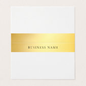 Modern Elegant Goud Wit Eenvoudige Gevouwen Sjablo Visitekaartje (Buitenkant ongevouwen)