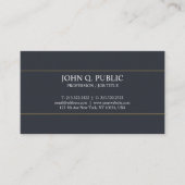 Modern Elegant Goud Zwart Design Artistiek Plain Visitekaartje (Voorkant)