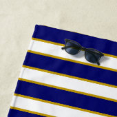 Modern elegant gouden anker & kroon strandlaken (In situ)