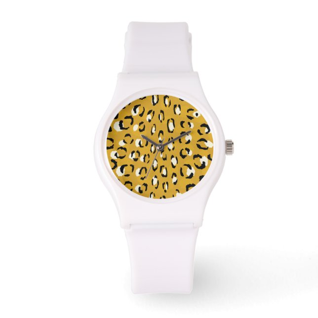Modern elegant gouden het patroonmonogram van de horloge (Voorkant)