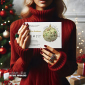 Modern Elegant Gouden Kerst Doodle Ornament Kaart