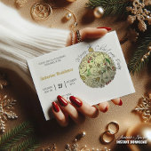 Modern Elegant Gouden Kerst Doodle Ornament Kaart