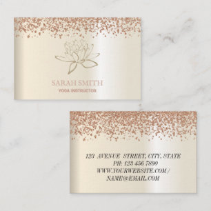 Modern Elegant gouden roos diamanten Visitekaartje
